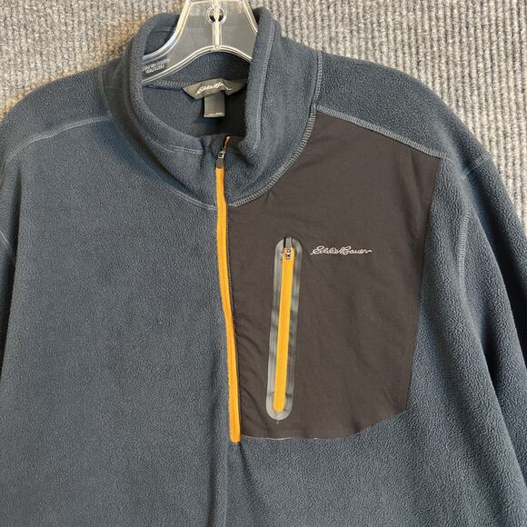 Eddie Bauer Mens 1/4 Zip Fleece Jacket Size XXL Outdoor Camping Hiking Pocket - Picture 3 of 7